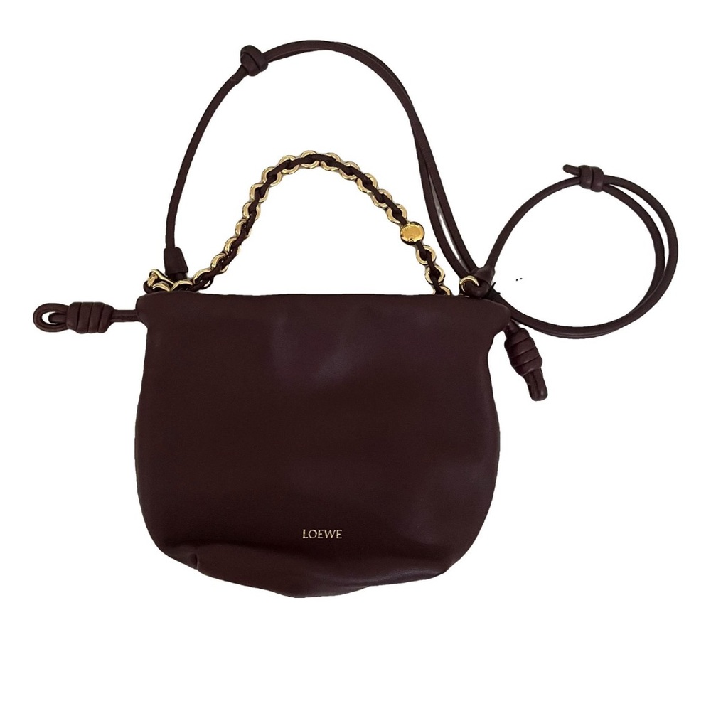 Loewe Burgundy Mini Flamenco with Donut Chain